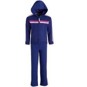 Ideology Toddler Girls Colorblocked Fleece Long-Sleeve
Jacket and Pants Set, 3T